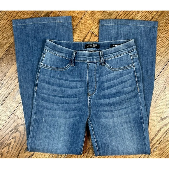 Judy Blue Denim - Judy Blue Slim Boot Distressed Denim Blue Stretch Waist Jeans Women's Sz‎ 28x30